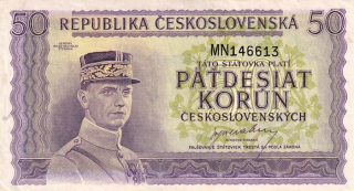 Československo 1945 - 1953, 50 Korun b.l. (1945)