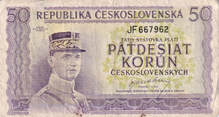 Československo 1945 - 1953, 50 Korun b.l. (1945)