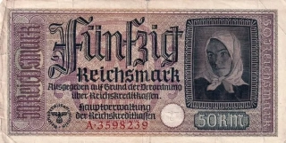 Německo, okupovaná území, 50 Reichsmark (1939)