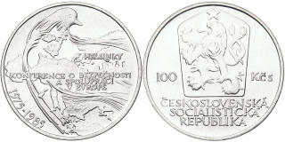 Československo 1953 - 1993, 100 Kčs 1985,10. výročí konference v Helsinkách