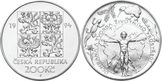 Česká republika, 200 Kč 1994, běžná kvalita, životní prostředí