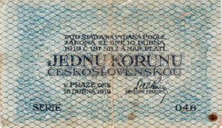 Československo 1919 - 1939, 1 Koruna 1919