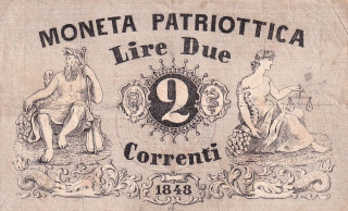 Itálie, 2 Lira, 1848