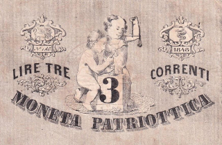 Itálie, 3 Lira, 1848