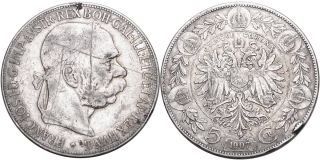 František Josef I. 1848 - 1918, 5 Koruna 1907