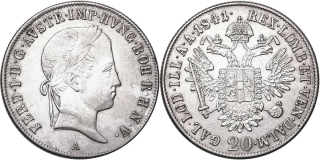 Ferdinand V. 1835 - 1848, 20 Krejcar 1841 A
