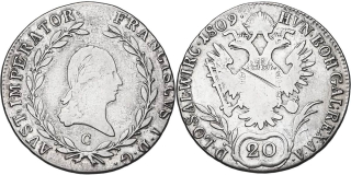 František II. 1792 - 1835, 20 Krejcar 1809 C