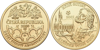 Česká republika, 2000 Kč, kláštěr ve Vyšším Brodě 2001 běžná kvalita, NENÍ CERTIFIKÁT!