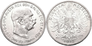 František Josef I. 1848 - 1918, 2 Koruna 1912