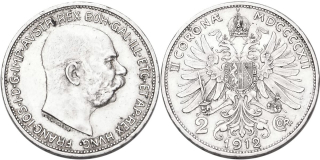 František Josef I. 1848 - 1918, 2 Koruna 1912