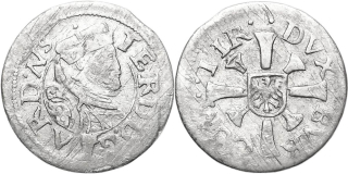 Arcivévoda Ferdinand Tyrolský 1564 - 1594, 1 Krejcar b.l.