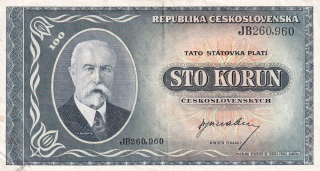 Československo 1945 - 1953, 100 Koruna b.l. (1945)