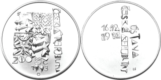 Česká republika, 200 Kč 1993 běžná kvalita, schválení ústavy  NENÍ CERTIFIKÁT!