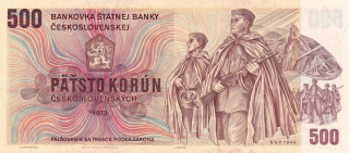 Československo 1970 - 1989, 500 Kčs 1973