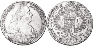 Marie Terezie 1740 - 1780, Tolar 1772 Vídeň