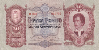 Maďarsko, 50 Pengö 1932