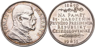 Španiel Otakar, Ar medaile vydaná k 85. výročí narození T.G.Masaryka