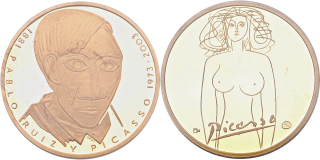 Česká republika - Au medaile Pablo Picasso