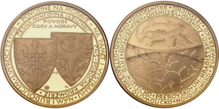 Česká republika - V.Oppl, Au Medaile 1998 1. výročí povodně na Moravě
