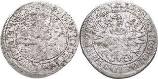 Slezko, Württemberg - Olešnice, Sylvius Friedrich 1664-1697, VI Krejcar 1674