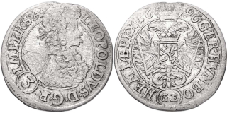 Leopold I. 1657 - 1705, 3 Krejcar 1696