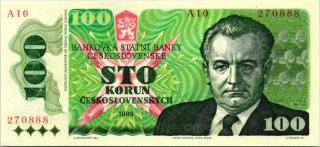 Československo 1970 - 1989, 100 Kčs 1989