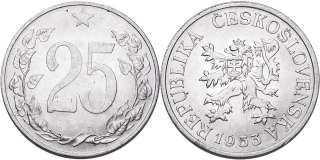 Československo, 25 Haléř 1953