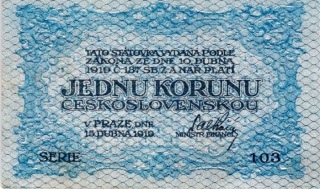 Československo 1919 - 1939, 1 Koruna 1919