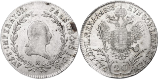 František II. 1792 - 1835, 20 Krejcar 1823 A