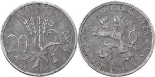 Protektorát 1939 - 1945, 20 Haléř 1944