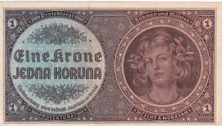 Protektorát 1939 - 1945, 1 Koruna b.l. (1940)