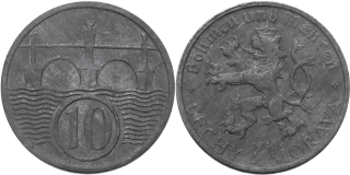 Protektorát 1939 - 1945, 10 Haléř 1943