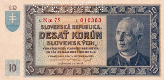 Slovenská republika 1939 - 1945, 10 Korun 1939, SPECIMEN