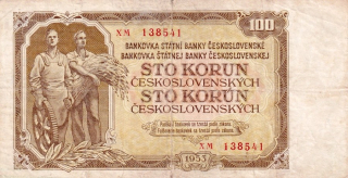 Československo 1953, 100 Kčs 1953