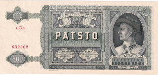 Slovenská republika 1939 - 1945, 500 Korun 1941, SPECIMEN
