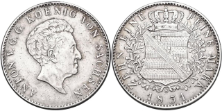 Německo, Sasko Anton 1827 - 1836, Tolar 1831 S
