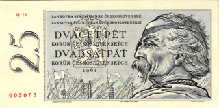 Československo 1958 - 1964, 25 Kčs 1961
