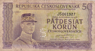 Československo 1945 - 1953, 50 Korun b.l. (1945)