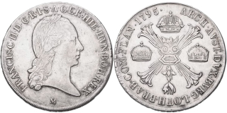 František II. 1792 - 1835, Tolar křížový 1795 M