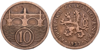 ČSR 1918 - 1939, 10 Haléř 1933