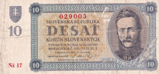 Slovenská republika 1939 - 1945, 10 Korun 1943