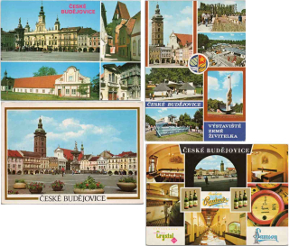 České Budějovice, konvolut 4 ks