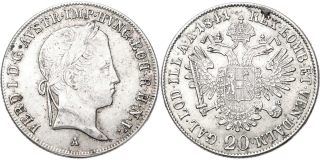 Ferdinand V. 1835 - 1848, 20 Krejcar 1841 A