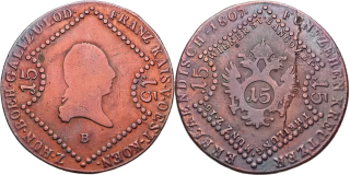 František II. 1792 - 1835, 15 Krejcar 1807 B