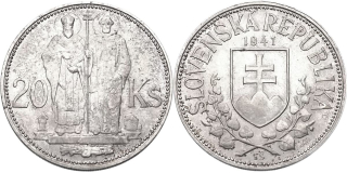 Slovenská republika 1939 - 1945, 20 korun 1941 var.