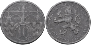 Protektorát 1939 - 1945, 10 Haléř 1943