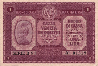 Itálie, 1 Lira, 1918