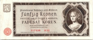 Protektorát 1939 - 1945, 50 Koruna 1940