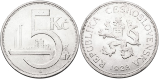 ČSR 1918 - 1939, 5 Koruna  1928