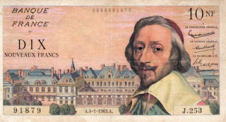 Francie, 10 Nouveaux Francs 1963